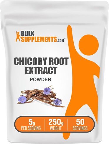 BulkSupplements.com Chicory Extract Powder - Chicory Root Supplement, Chicory Root Powder - Fiber Supplement, Gluten Free, 5g per Serving, 500g (1.1 lbs) (Pack of 1) in Saudi Arabia
