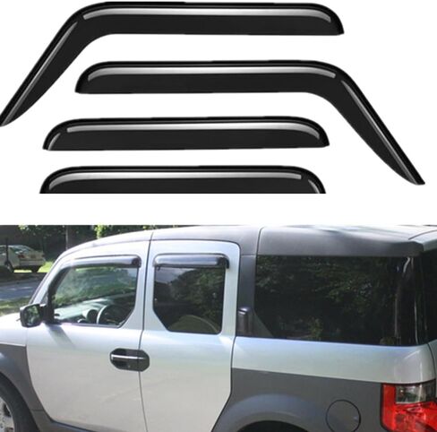 4pcs Side Window Wind Deflectors,Outside Mount Shade Sun rain Guards,Dark Smoke Visors for 2007-2011 CR-V 94655 in Kuwait