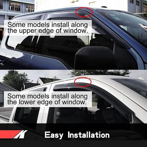 4pcs Side Window Wind Deflectors,Outside Mount Shade Sun rain Guards,Dark Smoke Visors for 2007-2011 CR-V 94655 in Kuwait