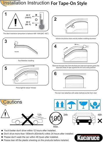 4pcs Side Window Wind Deflectors,Outside Mount Shade Sun rain Guards,Dark Smoke Visors for 2007-2011 CR-V 94655 in Kuwait
