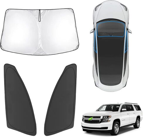 Karltys Sunshade for 2022-2024 VW Volkswagen Taos, Windshield & Front Seats Side Window Sun Shade, Thick Foldable Window Covers, Car Reflective Sun Visor Blocks UV & Heat (3PCS) in Saudi Arabia
