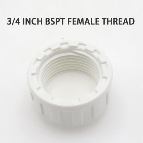 10-Pack 1/2" White PVC Pipe Fittings End Female Thread Cap Plug Adapters, Sturdy and Easy Install for Plumbing Applications, Perfect for DIY Projects, Pipe Repair and Modification in Kuwait