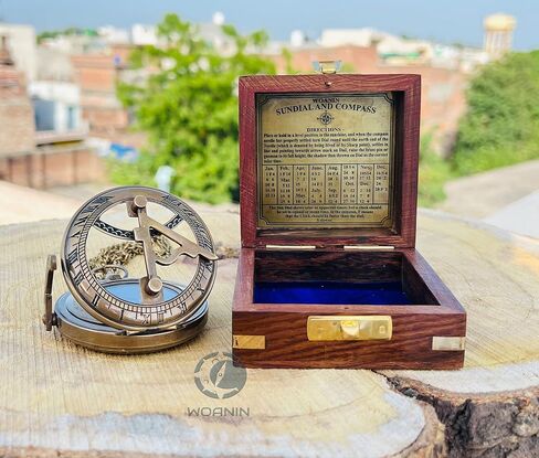 Sundial Clocks Brass Compass Custom Compass, Wedding Gift, Groomsmen Gift, Wedding Keepsake, Christmas, Baptism, Graduation, boy Scouts, Sundial, Nautical, Anniversary, Fathers Day in Saudi Arabia