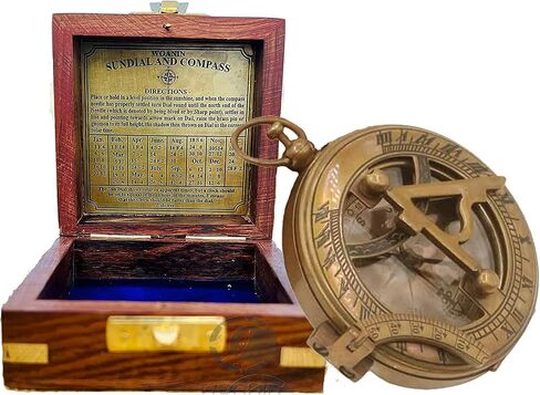Sundial Clocks Brass Compass Custom Compass, Wedding Gift, Groomsmen Gift, Wedding Keepsake, Christmas, Baptism, Graduation, boy Scouts, Sundial, Nautical, Anniversary, Fathers Day in Saudi Arabia