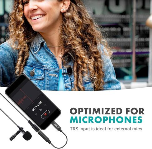 Movo Female 3.5mm TRRS Microphone Adapter Cable to USB-C Connector Dongle Compatible with Apple iPhone 15 and up, iPad Smartphones and Tablets - Optimized for Microphones/Pro Audio in Kuwait