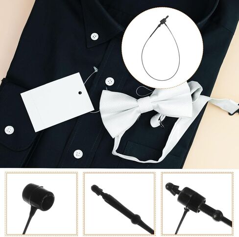 MECCANIXITY 5000pcs Plastic Tag Ties Fastener 5 Inch Security Loop Tie Round Hang Tags Snap Lock for Clothing Price Tag Shoes Snap Lock Luggage Label, White in Saudi Arabia