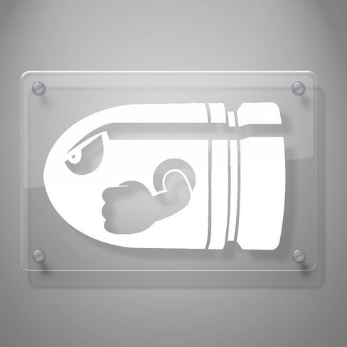 Yoonek Graphics Bullet Bill Inspired Decal Sticker for Car Window, Laptop, Motorcycle, Walls, Mirror and More. # 458 (6" x 9.8", Black) in Saudi Arabia
