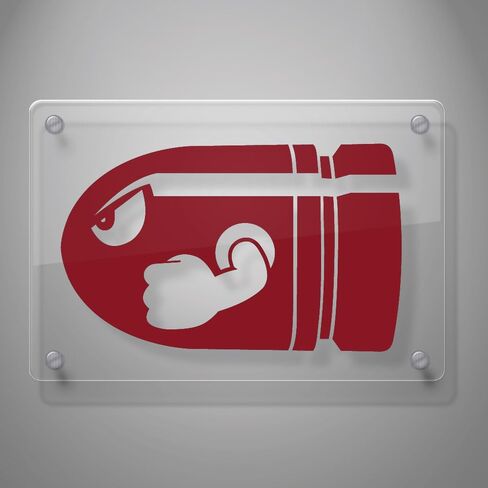 Yoonek Graphics Bullet Bill Inspired Decal Sticker for Car Window, Laptop, Motorcycle, Walls, Mirror and More. # 458 (6" x 9.8", Black) in Saudi Arabia