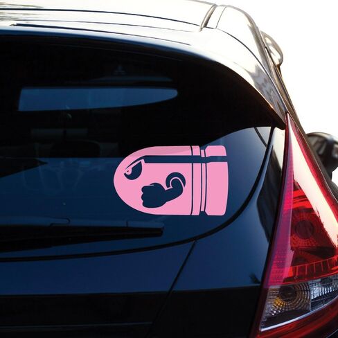 Yoonek Graphics Bullet Bill Inspired Decal Sticker for Car Window, Laptop, Motorcycle, Walls, Mirror and More. # 458 (6" x 9.8", Black) in Saudi Arabia