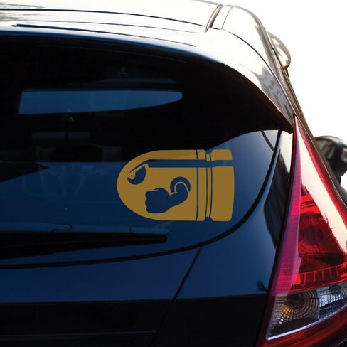 Yoonek Graphics Bullet Bill Inspired Decal Sticker for Car Window, Laptop, Motorcycle, Walls, Mirror and More. # 458 (6" x 9.8", Black) in Saudi Arabia