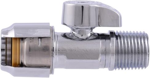 SharkBite Max 1/2 x 1/2 Inch MIP Straight Stop Valve, Quarter Turn, Push to Connect Brass Plumbing Fitting, PEX Pipe, Copper, CPVC, PE-RT, HDPE, UR24947 in Saudi Arabia