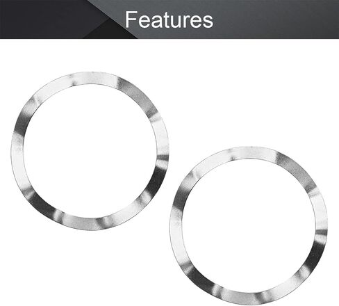 MroMax 304 Stainless Steel Wave Spring Washer-0.98" x 0.75" x 0.01"(ODxIDxT) Sealing Gasket for Screw Bolt Metallic for Home Decoration, Outdoor Construction Silver 10PCS in Saudi Arabia