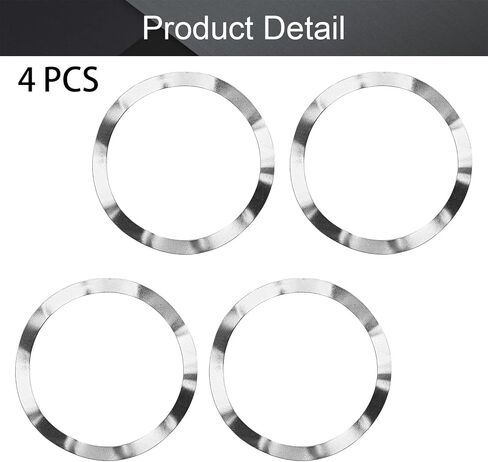MroMax 304 Stainless Steel Wave Spring Washer-0.98" x 0.75" x 0.01"(ODxIDxT) Sealing Gasket for Screw Bolt Metallic for Home Decoration, Outdoor Construction Silver 10PCS in Saudi Arabia