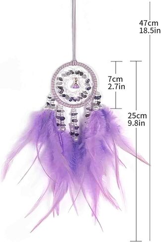 Car Dream Catcher for Rearview Mirror Accessories, Car Mirror Hanging Accessorie, Car Charms Ornament Lucky Ornament Pendant Car Interior Accessorie (Pink) in Saudi Arabia