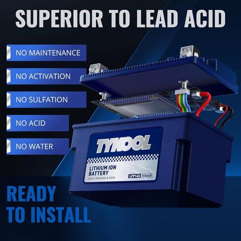 YT12B-BS Lithium LiFePO4 Motorcycle Battery,12V 6Ah,360CCA,Built in BMS,Powersports Battery,for ATV, UTV,Jet Ski,Personal Watercraft, Snowmobile,Quad, Riding Lawn Mower, Tractor in Saudi Arabia
