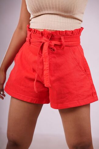 Apurbo Women's Casual Ripped High Rise Distressed Rolled Jean Shorts for (US, Alpha, Medium, Regular, Regular, Medium, Red-Butterfly) in Saudi Arabia