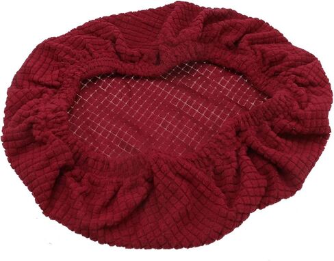 4pcs Bar Stool Seat Covers Round Elastic Bar Chair Covers, Washable Stool Slipcovers for Dia 12-14 Inch Chairs, Red in Saudi Arabia