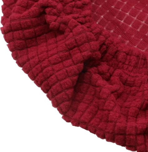 4pcs Bar Stool Seat Covers Round Elastic Bar Chair Covers, Washable Stool Slipcovers for Dia 12-14 Inch Chairs, Red in Saudi Arabia