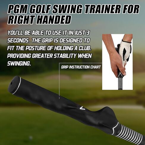 PGM Golf Swing Trainer - Weighted Golf Swing Trainer Aid for Warm-up, Swing Tempo, Chipping, and Hitting Training - Golf Practice Accessories for Men and Women - Golf Grip Trainer for Right-Handed in Kuwait