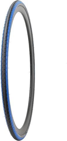 YUNSCM 2-PCS 700C إطارات الدراجة 28x1 5/8x1 1/8 700x28C/28-622 و700 أنابيب الدراجة شديدة التحمل صمام بريستا مع شريطين حافة متوافق مع إطارات وأنابيب الدراجة 700x26C 700x28C 700x30C (أزرق + أسود) in Saudi Arabia