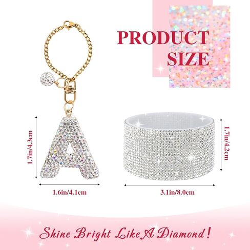 Water Bottle Accessories Set for Stanley Cup 30Oz, Letter Charms, Diamond Straw Cover, Glitter Silicone Boot Sticker, Bow Straw Topper in Kuwait