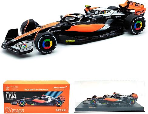 JODIYAAH Bburago P2 British GP Mclaren 2023 F1 MCL60 81# أوسكار بياستري فورمولا ريسينغ سبيكة سيارة دييكاست موديل (MCL60 81#) in Saudi Arabia