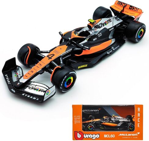 JODIYAAH Bburago P2 British GP Mclaren 2023 F1 MCL60 81# أوسكار بياستري فورمولا ريسينغ سبيكة سيارة دييكاست موديل (MCL60 81#) in Saudi Arabia