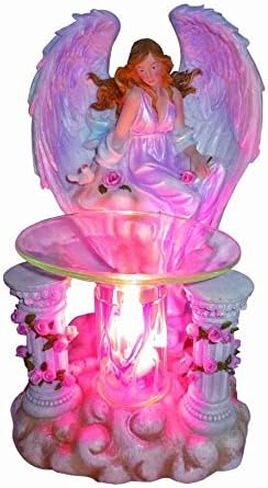 Pink Angel Polyresin Electric Aroma Lamp Oil and Wax Tart Warmer with Pink Cylinder in Kuwait