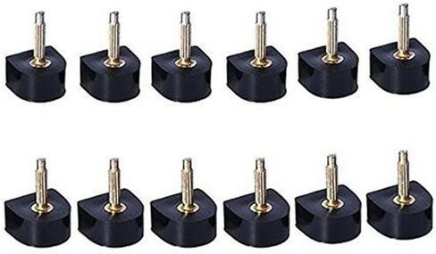 6 Pairs Black Durable U-shape Heel Tips Replacement High Heel Caps Protectors Shoe Repair Tip Taps Shoes Dowels Lifts Replacement for Women Non-slip (8mm, Thick Pins-3mm) in Saudi Arabia