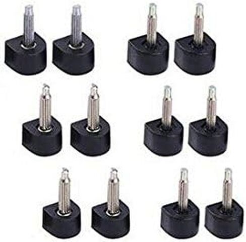 6 Pairs Black Durable U-shape Heel Tips Replacement High Heel Caps Protectors Shoe Repair Tip Taps Shoes Dowels Lifts Replacement for Women Non-slip (8mm, Thick Pins-3mm) in Saudi Arabia