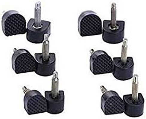 6 Pairs Black Durable U-shape Heel Tips Replacement High Heel Caps Protectors Shoe Repair Tip Taps Shoes Dowels Lifts Replacement for Women Non-slip (8mm, Thick Pins-3mm) in Saudi Arabia