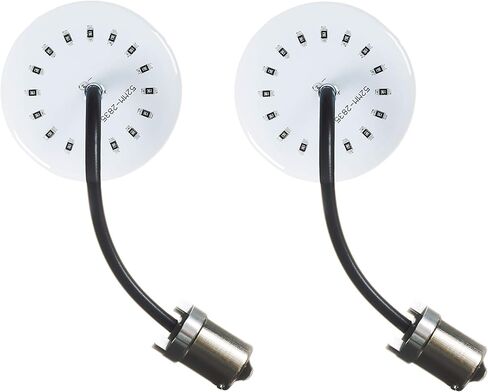 إشارات الانعطاف الخلفية من Eagle Lights Generation II مقاس 2 بوصة LED كهرمانية (إشارات الانعطاف الخلفية (1156)، عدسات بدون دخان) لنمط رصاصة الدراجة النارية Harley Davidson in Saudi Arabia