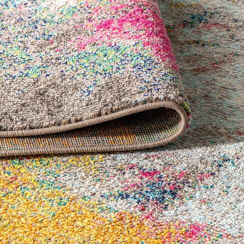 JONATHAN Y CTP107B-28 Contemporary POP Modern Abstract Indoor Area-Rug Bohemian Easy-Cleaning High Traffic Bedroom Kitchen Living Room Non Shedding, 2 ft x 8 ft, Multi-colored in Saudi Arabia