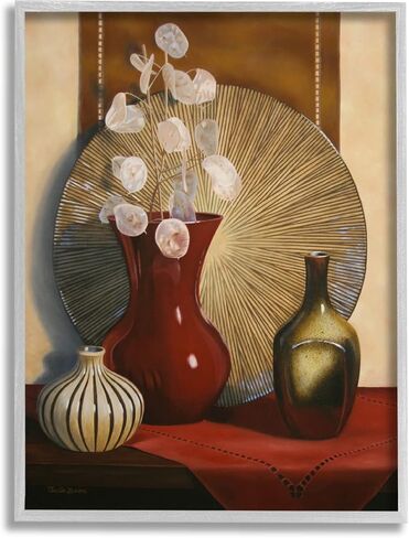 Stupell Industries Ornate Floral Vase Still Life Framed Wall Art, Design by Cecile Baird in Saudi Arabia