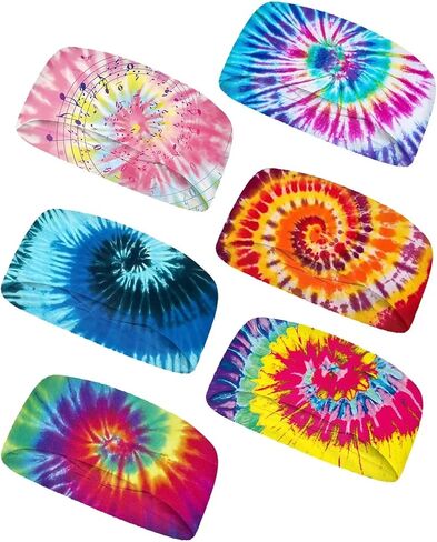 Forchrinse 6 Pieces Colorful Butterfly Sport Headbands for Women Sport Sweatband Yoga Hairbands Moisture Wicking Headband for Running Yoga Fitness in Saudi Arabia