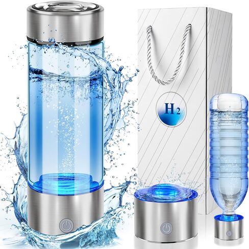 Hydrogen Water Bottle 2024, Hydrogen Water Bottle Generator, 3-Min Rapid Electrolysis, 2000+ PPB Hydrogen Water, 450ml Portable Hydrogen Water Generator for Office, Travel, Daily Drinking and Gifts in Kuwait