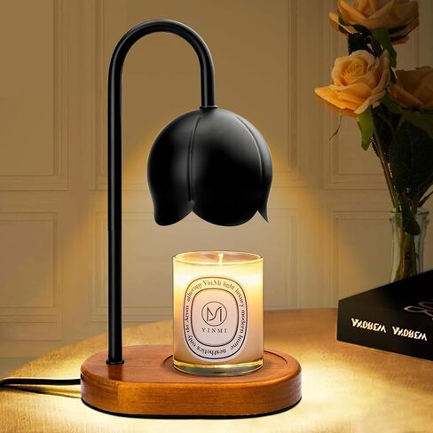 Candle Warmer Lamp, Electric Candle Lamp Warmer with Dimmable Light House Warming Gifts, Vintage Candle Lamp with Bulbs Wood Base for Jar Candles,Lamp Candle Warmer for Home Decor Gifts for Women Mom in Saudi Arabia