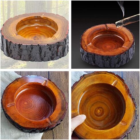 1 قطعة منفضة سجائر بنية خارجية، منفضة سجائر خشبية، منفضة سجائر صغيرة رائعة للمنزل، صينية رماد خشبية، منفضة سجائر إبداعية مضحكة للداخل والخارج، الفناء، ديكور المنزل الحديث منفضة سجائر للمدخنين، لمسات ديكور المنزل in Kuwait