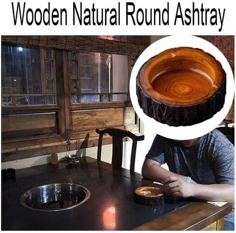 1 قطعة منفضة سجائر بنية خارجية، منفضة سجائر خشبية، منفضة سجائر صغيرة رائعة للمنزل، صينية رماد خشبية، منفضة سجائر إبداعية مضحكة للداخل والخارج، الفناء، ديكور المنزل الحديث منفضة سجائر للمدخنين، لمسات ديكور المنزل in Kuwait