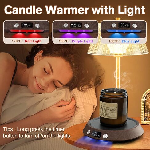 Coffee Mug Warmer with 3 Temp Settings, 2-12 Timer & Auto On/Off Gravity-Induction Coffee Cup Warmer for Desk, Smart Candle & Coffee Warmer Plate for Heating Milk,Tea,Candle in Saudi Arabia