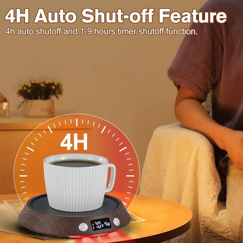 Coffee Mug Warmer with 3 Temp Settings, 2-12 Timer & Auto On/Off Gravity-Induction Coffee Cup Warmer for Desk, Smart Candle & Coffee Warmer Plate for Heating Milk,Tea,Candle in Saudi Arabia