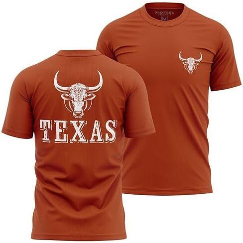 قمصان Texas Longhorn، قميص Texas للرجال، أمامي وخلفي، تي شيرت Austin Lonestar State Cowboy وRodeo Fan in Saudi Arabia
