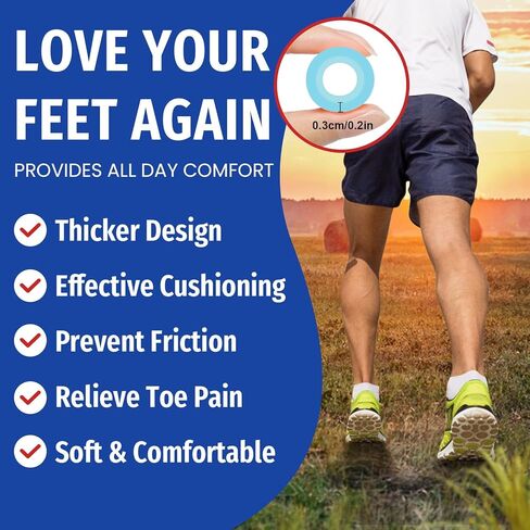 واقي أصابع القدم من بينكي، (10 أزواج) أغطية أصابع القدم مع مستخلص الصبار، أكمام من السيليكون لأصابع القدم، أغطية أصابع القدم للبثور، مسامير القدم، مسامير القدم، فقدان أظافر القدم، أصابع القدم المطرقة، (عارية، سميكة). in Kuwait