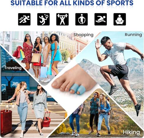 واقي أصابع القدم من بينكي، (10 أزواج) أغطية أصابع القدم مع مستخلص الصبار، أكمام من السيليكون لأصابع القدم، أغطية أصابع القدم للبثور، مسامير القدم، مسامير القدم، فقدان أظافر القدم، أصابع القدم المطرقة، (عارية، سميكة). in Kuwait