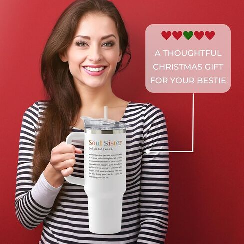 Friendship Gifts for Women Friends - Gifts for Best Friend - Gifts for Sister, Sisters Gifts - Sister Birthday Gifts, Birthday Gifts for Friends Female, BFF Bestie Gifts for Women - 40 Oz Tumbler in Saudi Arabia