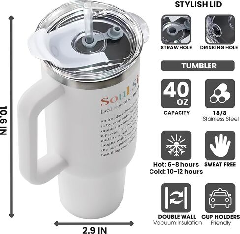 Friendship Gifts for Women Friends - Gifts for Best Friend - Gifts for Sister, Sisters Gifts - Sister Birthday Gifts, Birthday Gifts for Friends Female, BFF Bestie Gifts for Women - 40 Oz Tumbler in Saudi Arabia