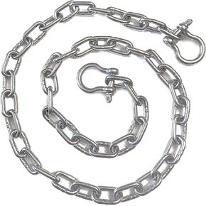 US Stainless Stainless Steel 316 Anchor Chain 1/4" or 7mm by 6' Long Shackles