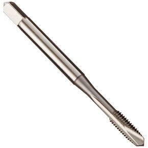 YG-1 - L7244 L7 Series Vanadium Alloy HSS Spiral Pointed Tap, Uncoated (Bright) Finish, Round Shank with Square End, Plug Chamfer, M4-0.7 Thread Size, D4 Tolerance