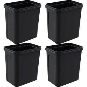 Esdiplot 1.8 Gallon Small Trash Can Recycling Bin, 4 Packs Slim Wastebasket Garbage Container Bin, Fits Under Desk/Sink, Black in Saudi Arabia