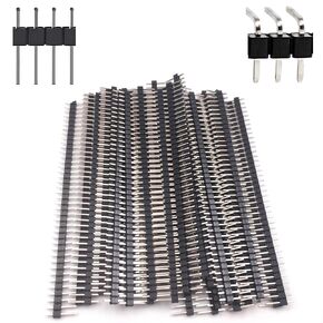 WWZMDiB 30Pcs Header Pins 2.54mm, 15Pcs Straight 40 pin headers + 15Pcs Bent 40 pin headers
